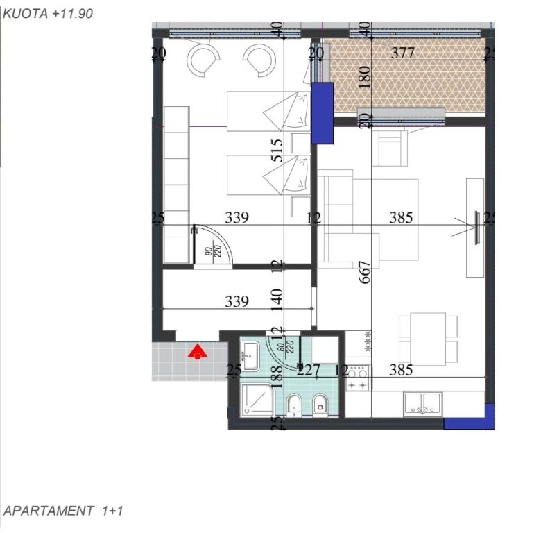 Apartament 1+1 per shitje Colonade Residence !