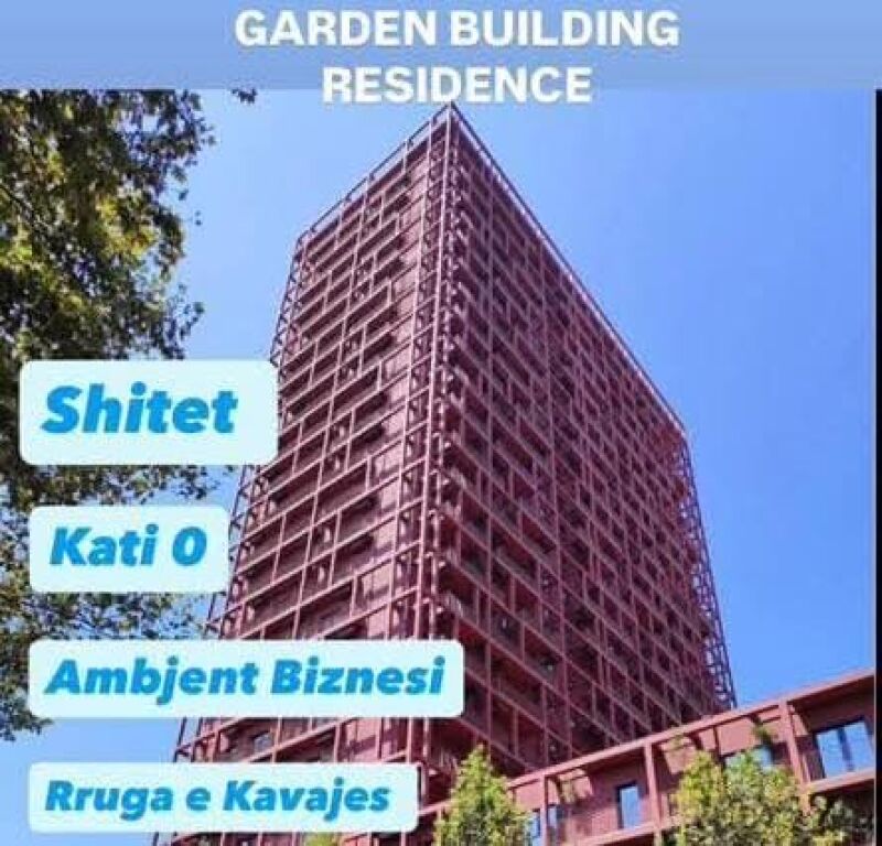 OKAZION Shitet Ambjent Biznesi 62m2 tek Tirana Garden Building nje nga Zonat me te kerkuara ne Tirane !! Kati 0  250.000€