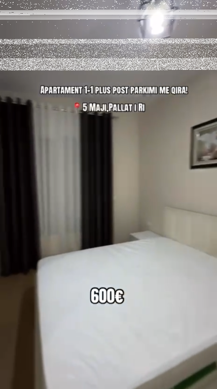 Apartment 1+1+ parking space for rent 5 Maji !