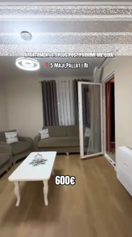 Apartment 1+1+ parking space for rent 5 Maji !