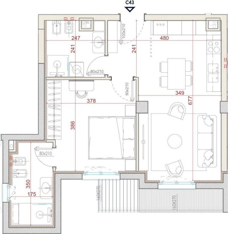 Shitet Apartament 1+1 – Park Avenue