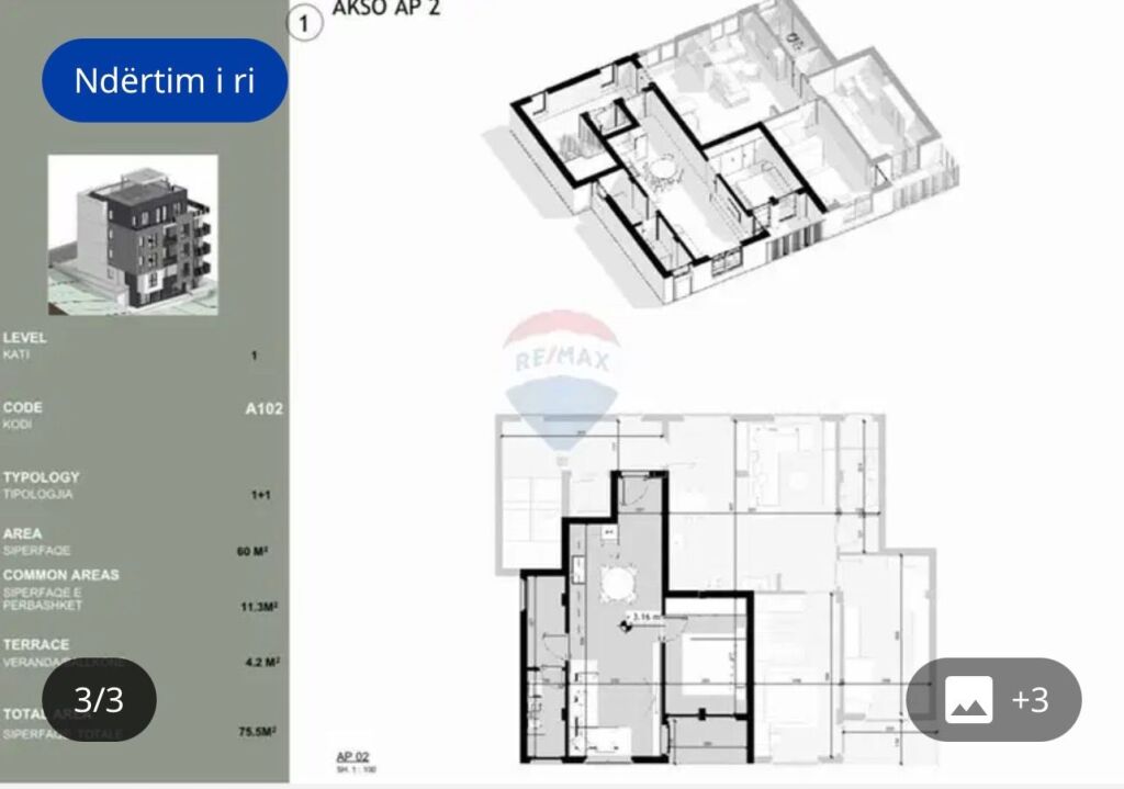 Shitet Apartament 1+1te Liqeni i Farkes!
