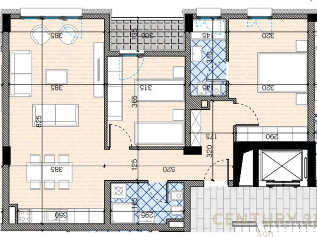 Appartamento 2+1+2 in vendita presso Trio Towers Residence, a Don Bosko! 214.890 € Sup. Totale 113m2