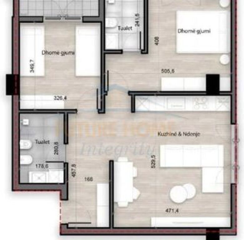 Shitet, Apartament 2+1+2, Rezidenca Splendor, Tiranë.