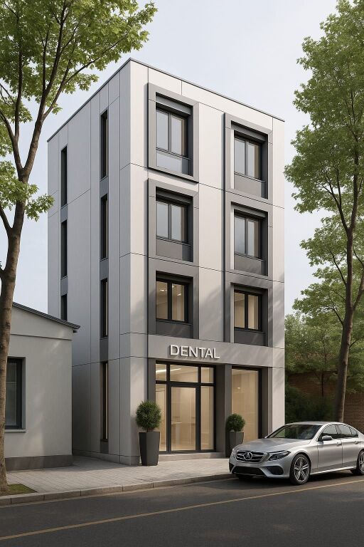 VENDESI EDIFICIO DI 4 PIANI, A XHAMLLIK, SUL LATO DELLA STRADA