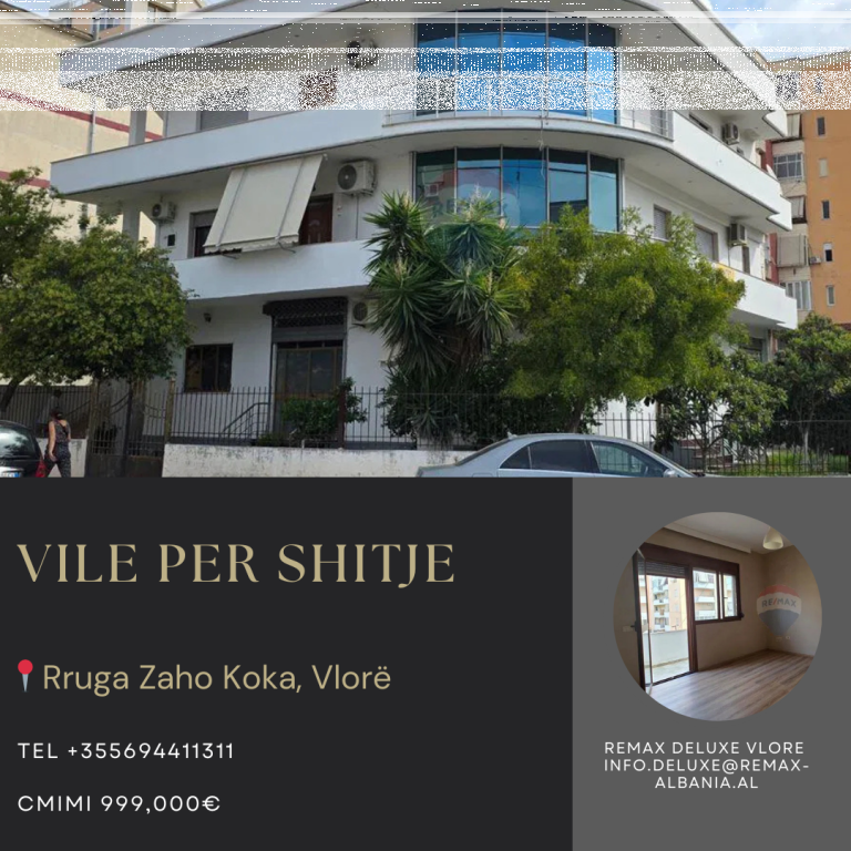 🏡 Vilë 3-Katëshe për Shitje – Pozicion Strategjik në Vlorë