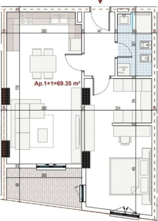 OKAZION KLERINGU – APARTAMENT 1+1 NË RINGSIDE RESIDENCE - PASKUQAN!