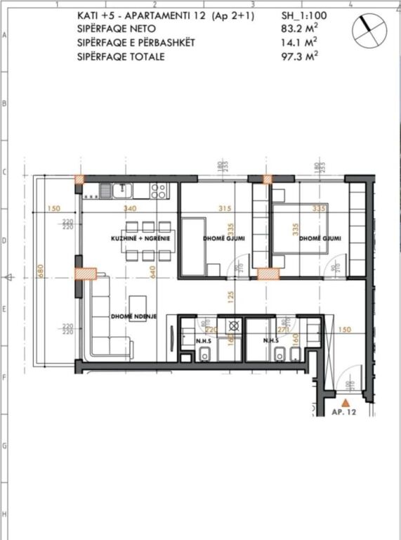 🏠 Appartamento 2+1 in vendita – Campo di Aviazione💰 Prezzo: 150,000 €