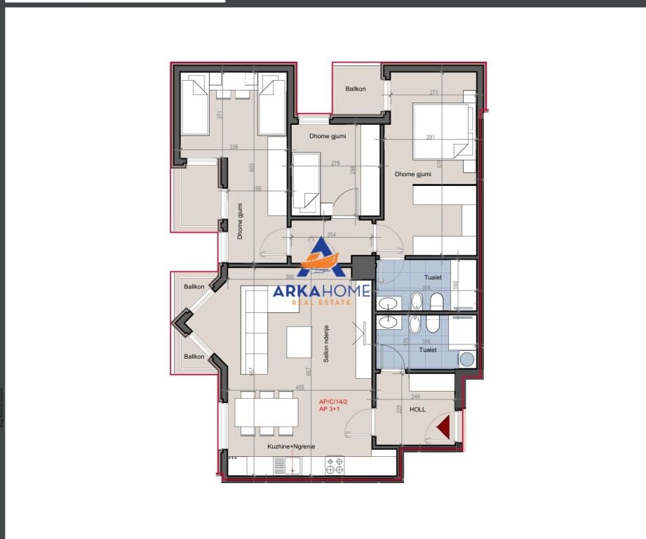SHITET APARTAMENT 3+1+BALLKON "RRUGA MUHAMET GJOLLESHA, INXHINJERIA E NDERTIMIT" 377.500 EURO