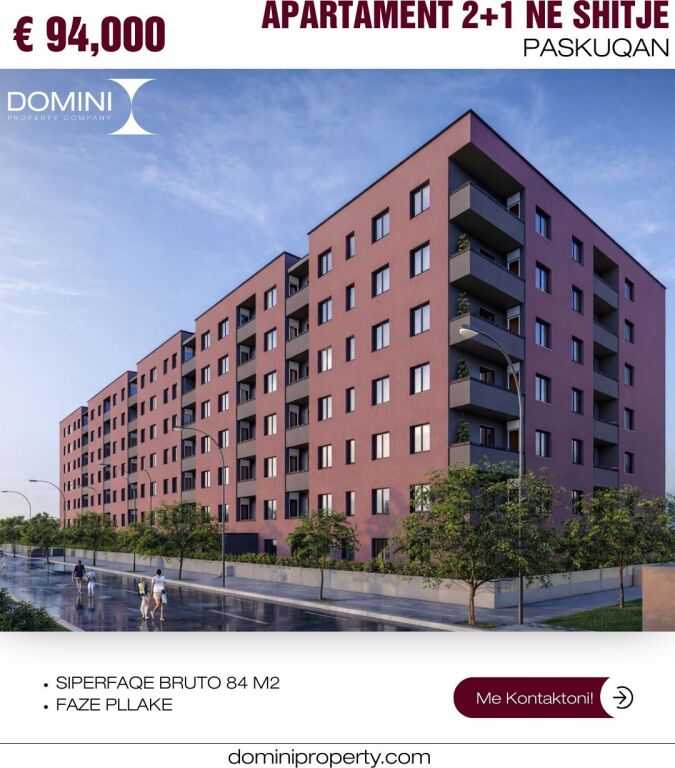 Apartament 2+1 ne shitje , Paskuqan