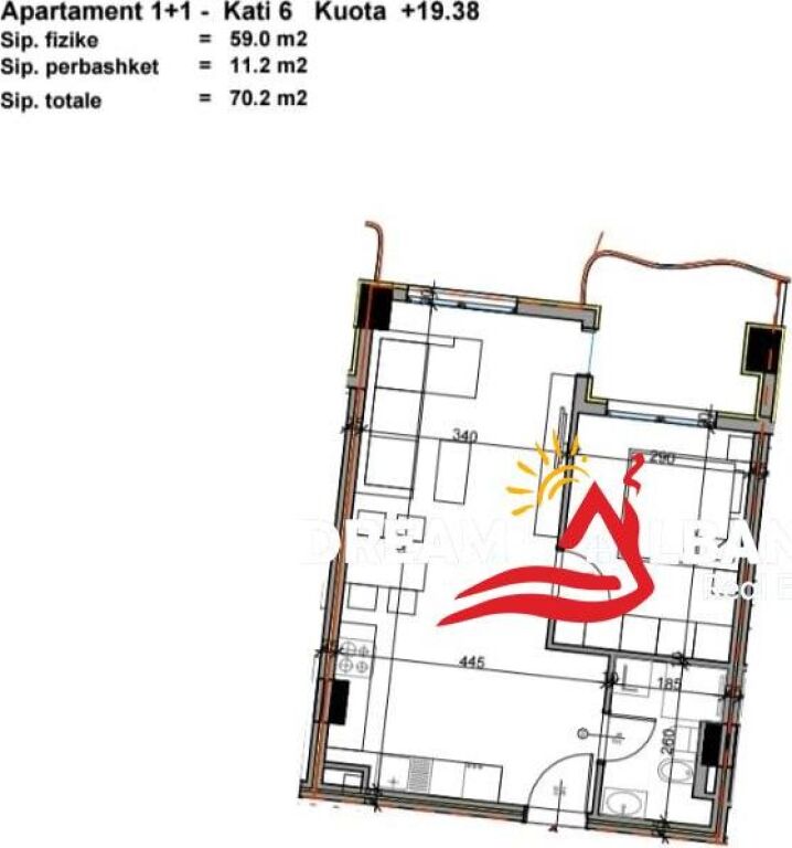 Appartamento 1+1 in Vendita Via Mehmet Gjevori, Paskuqan (ID 41111532)