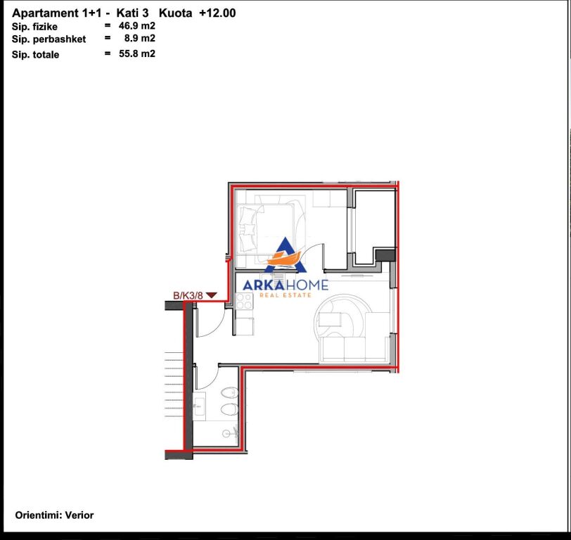 VENDESI APPARTAMENTO 1+1+ BALCONE "PASKUQAN" 56.280 EURO