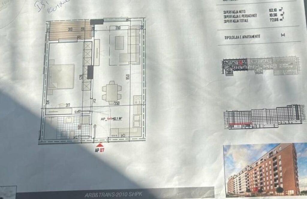 APARTAMENT 1+1 PER SHITJE NE PASKUQAN