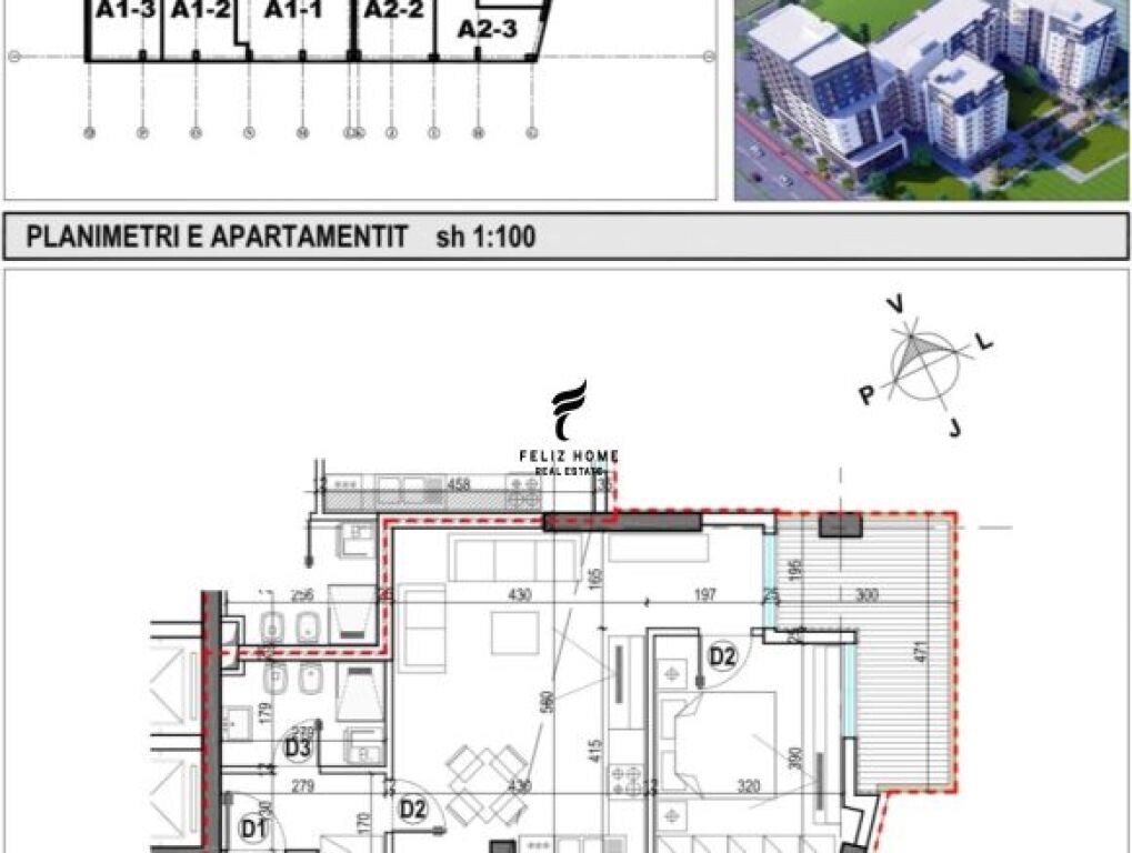 SHITET APARTAMENT 1+1 LAPRAKE 196.650 EURO FH-58968