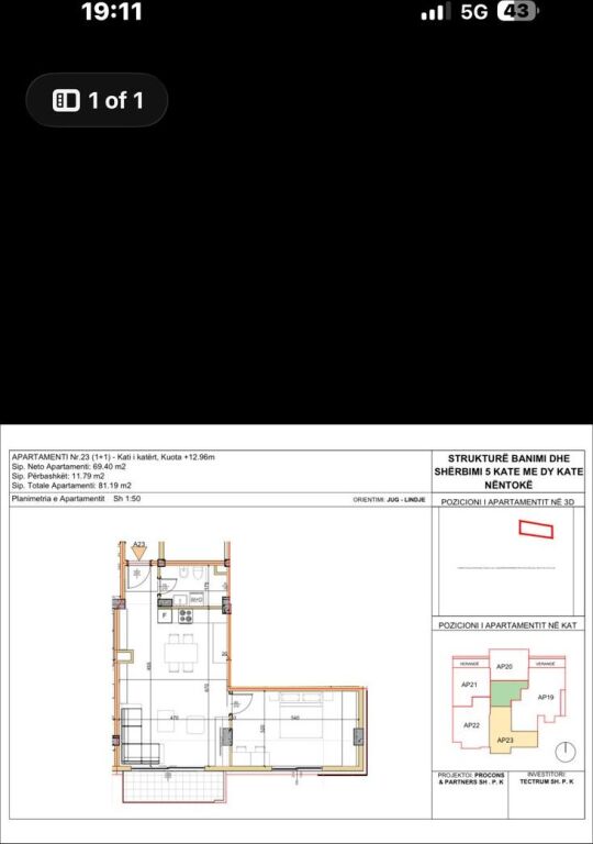 Okazion ‼️Shitet apartament 1+1