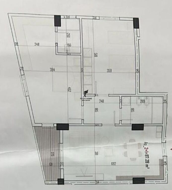 SHITET APARTAMENT 2+1+2 PASKUQAN 110.000 EURO FH-59046