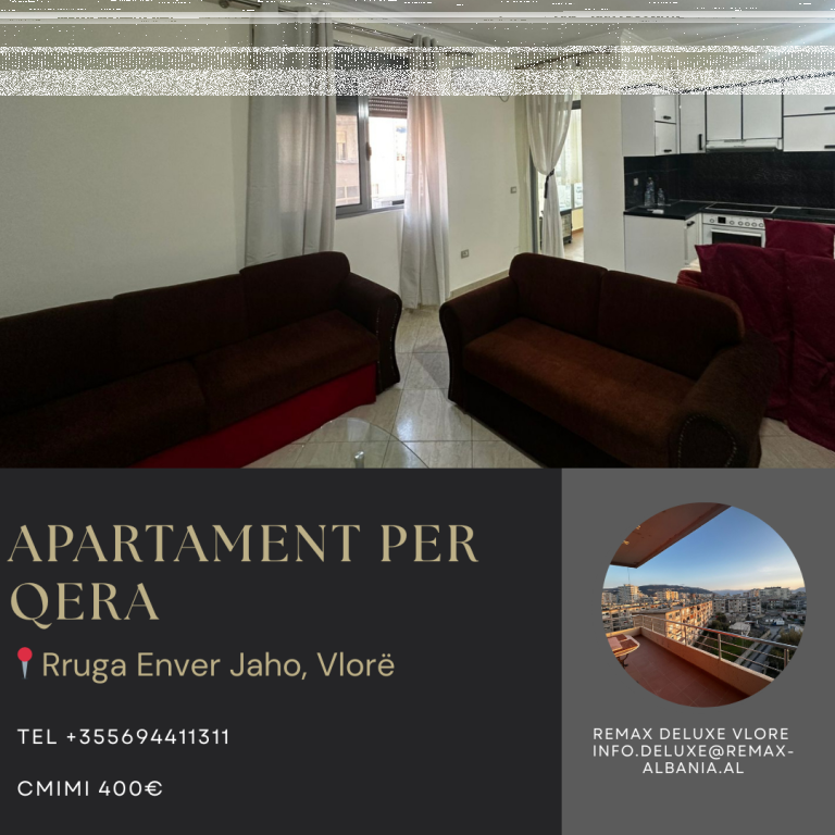 🏡 Apartament 2+1 me qira në Vlorë – Pranë Fjortes