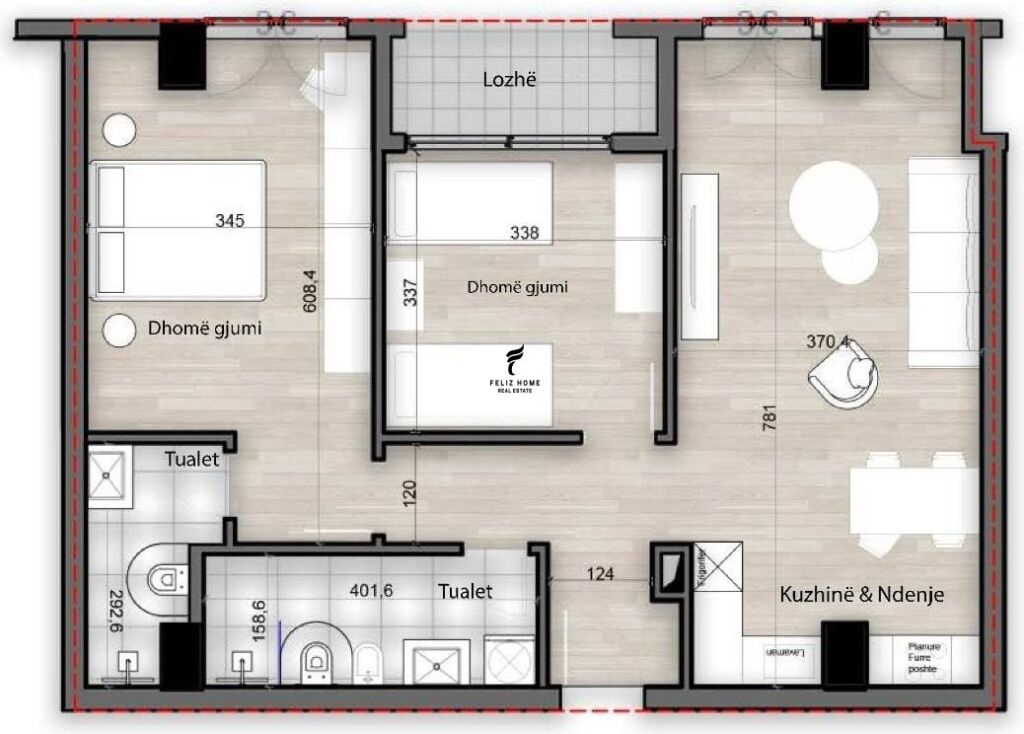 VENDESI APPARTAMENTO 2+1 PORCELAN 155.500 EURO FH-59056