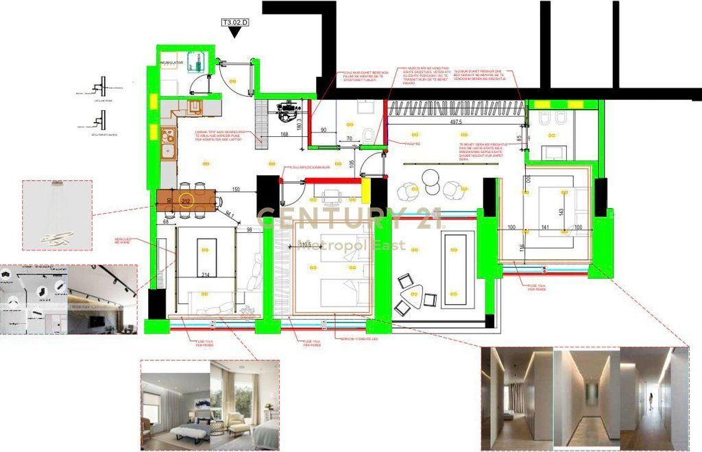 Jepet per Qira Apartament 2+1 ne Down Town One, Rruga e Elbasanit
