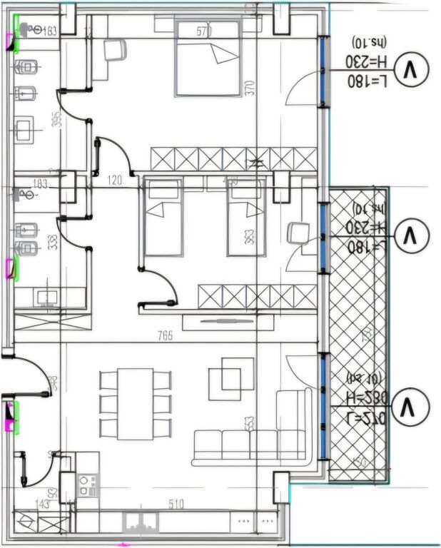 Apartament 2+1 ne shitje Koder Dielli 2
