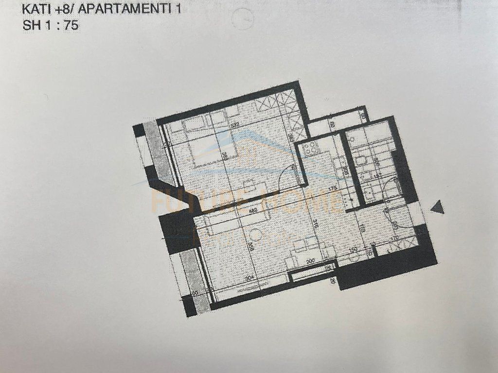 Apartment 1+1 for sale, “Tirana New Boulevard Tower”, New Boulevard.