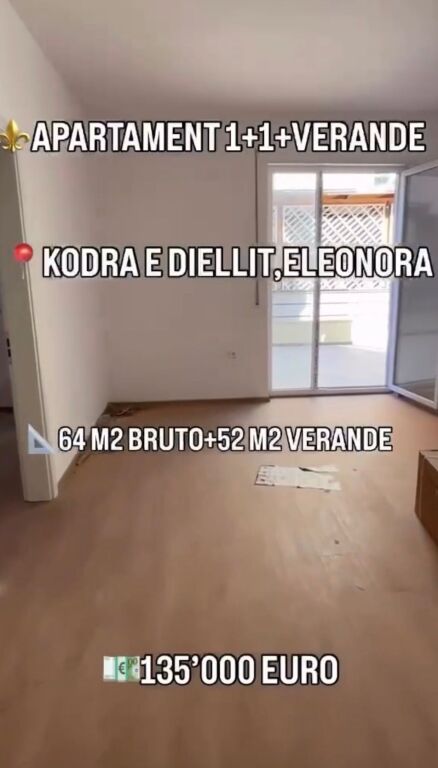 Apartament 1+1 ne shitje Kodra e Diellit
