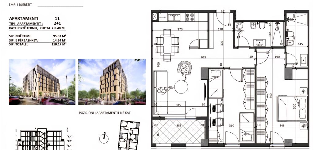 FOR SALE 2+1 APARTMENT IN KAMEZ