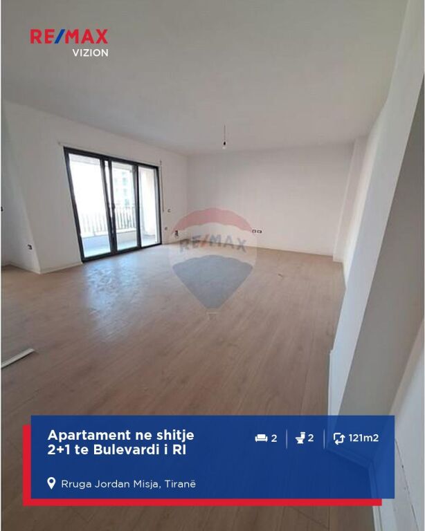 Apartament 2+1 per shitje tek Bulevardi i Ri
