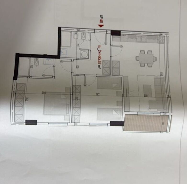 Apartment 2+1 for sale in Paskuqan