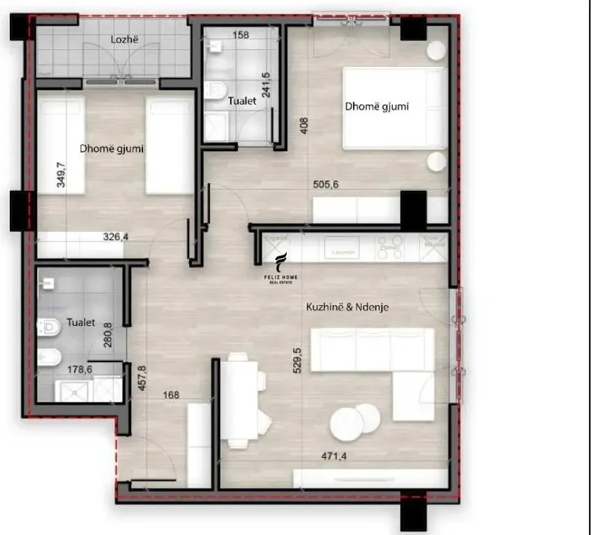 FOR SALE APARTMENT 2+1 PORCELAN 155,000 EURO FH-59184