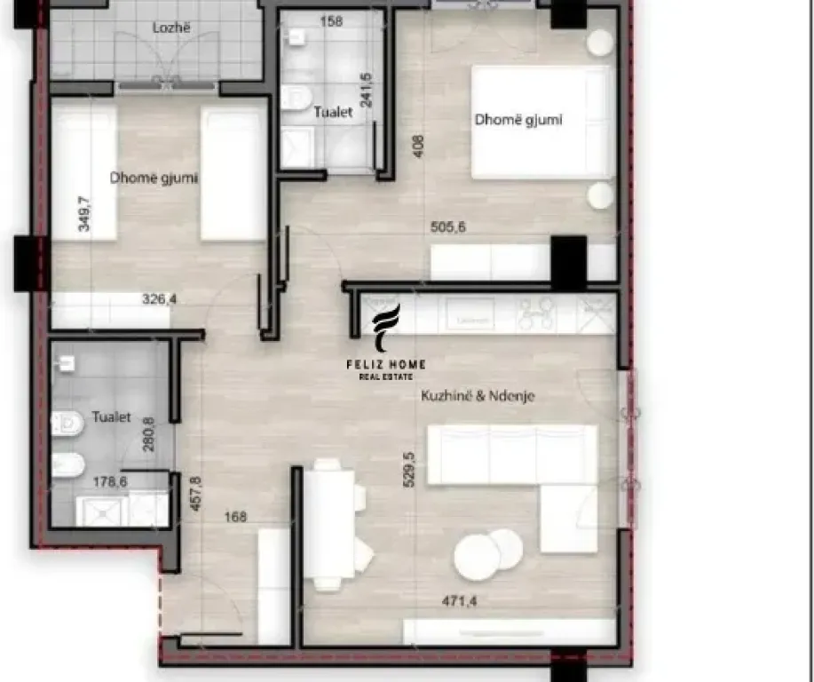 FOR SALE APARTMENT 2+1 PORCELAN 155,000 EURO FH-59190