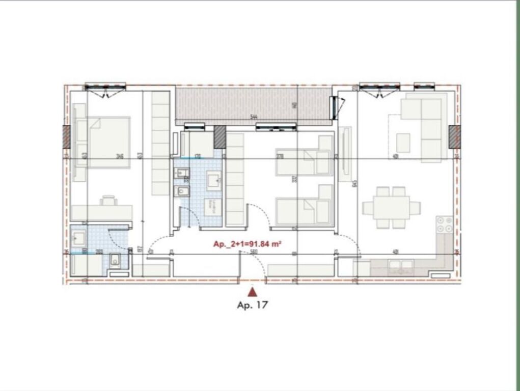 Apartament 2+1 per Shitje ne RingSide Rezidence, Paskuqan