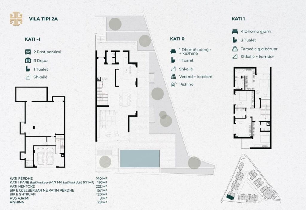 🏡SHITET VILË LUKSOZE ME PISHINË GREEN UP LIVING, MJULL BATHORE