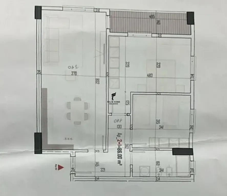 SHITET APARTAMENT 2+1 PASKUQAN 110.000 EURO FH-59179