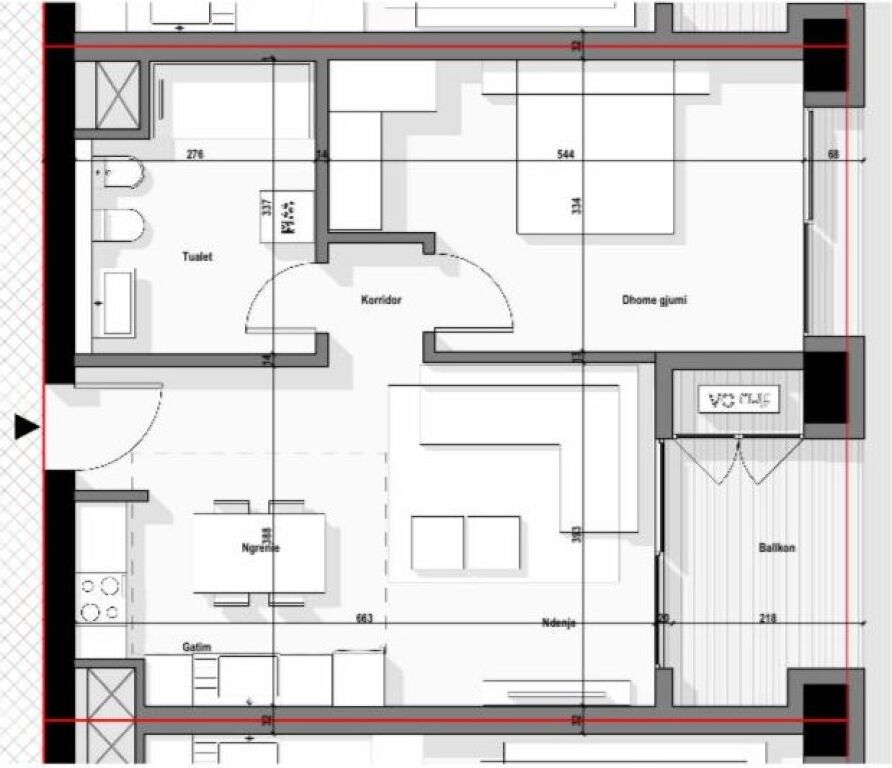 Apartament 1+1 per shitje tek Tirana Boulevard tek Bulevardi i Ri.