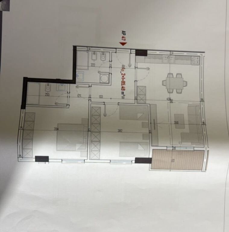 APARTAMENT NE SHITJE 2+1 TE SHEHU CONSTRUCTION PASKUQAN