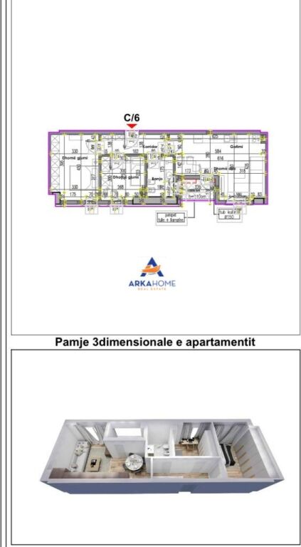 SHITET APARTMENT 2+1 "PRANE REPORT TV, ISH PARKU" 183.194 EURO