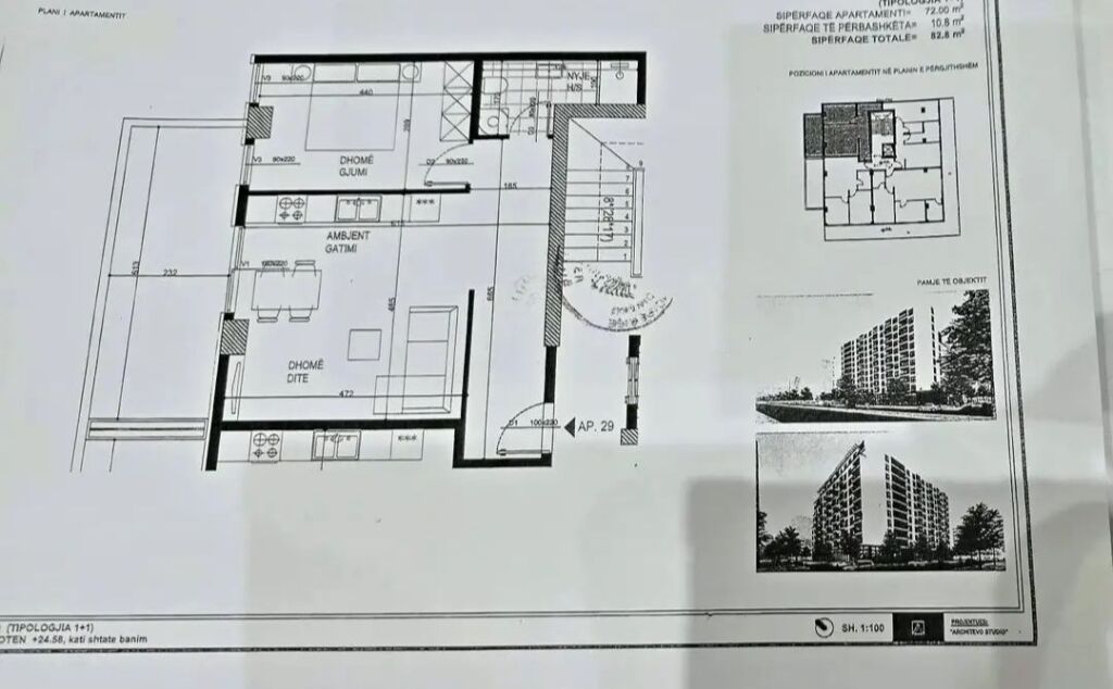 OKAZION, Apartament Kleringu SHITET APARTAMENT 1+1 - ISH-FUSHA AVIACIONIT