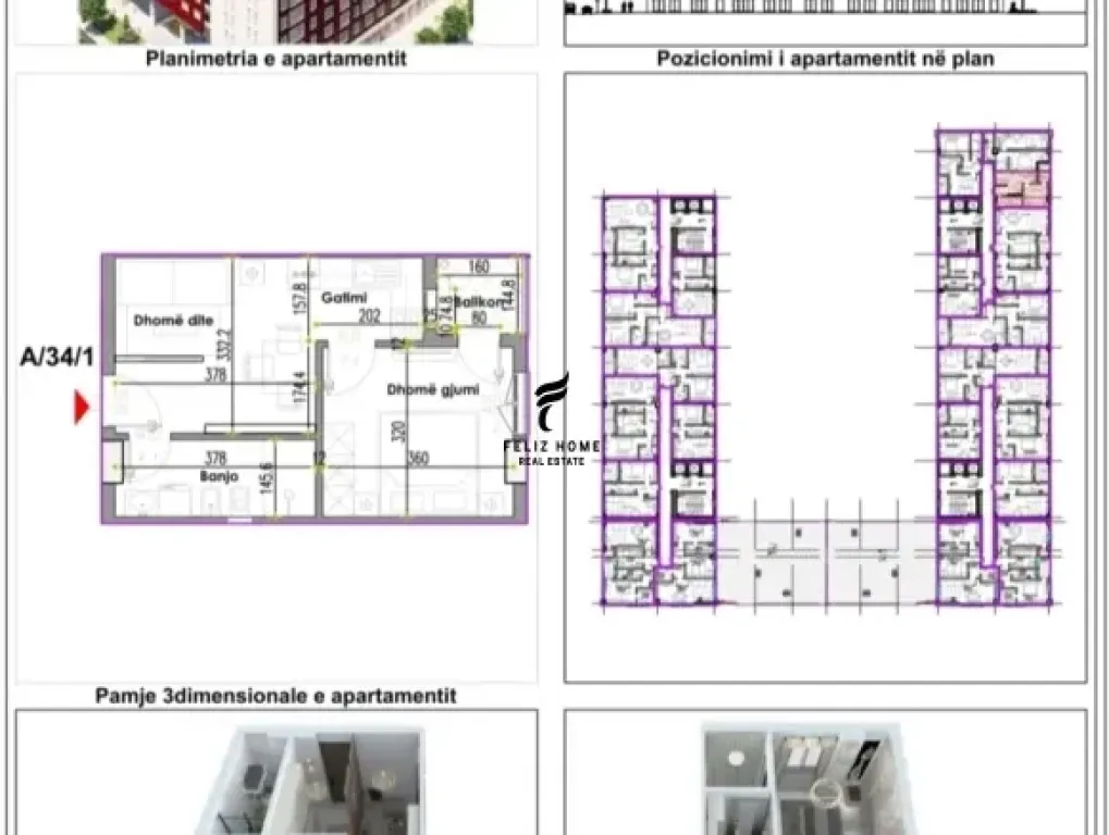 FOR SALE APARTMENT 1+1 KAVAJES STREET 100,500 EURO FH-59238