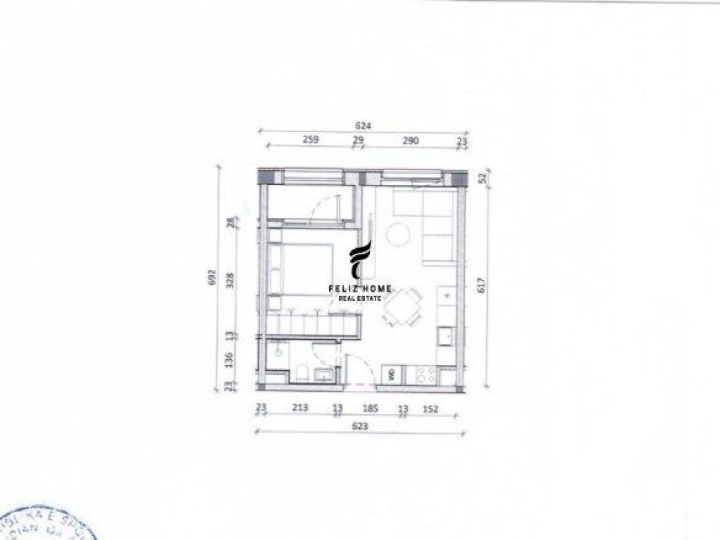 SHITET APARTAMENT 1+1 ALI DEMI 84.000 EURO FH-59247