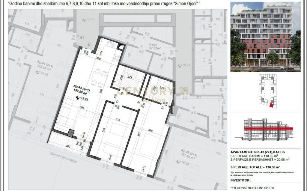 OKAZION!!! Shesim apartament 2+1 Meis Garden Residence!