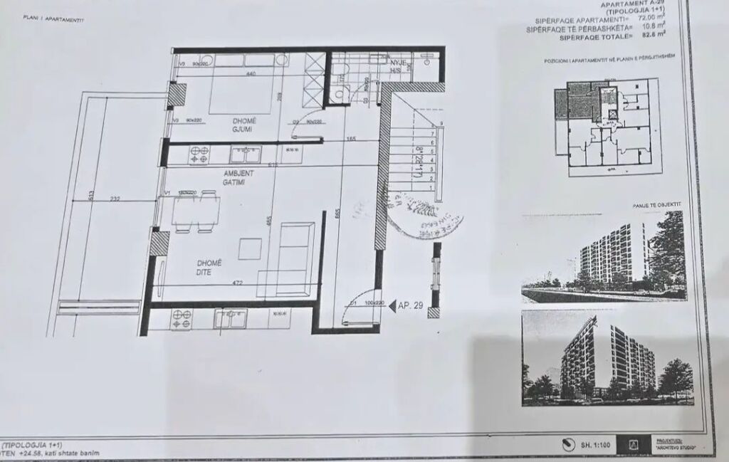 OKAZION, Apartament Kleringu SHITET APARTAMENT 1+1 - ISH-FUSHA AVIACIONIT