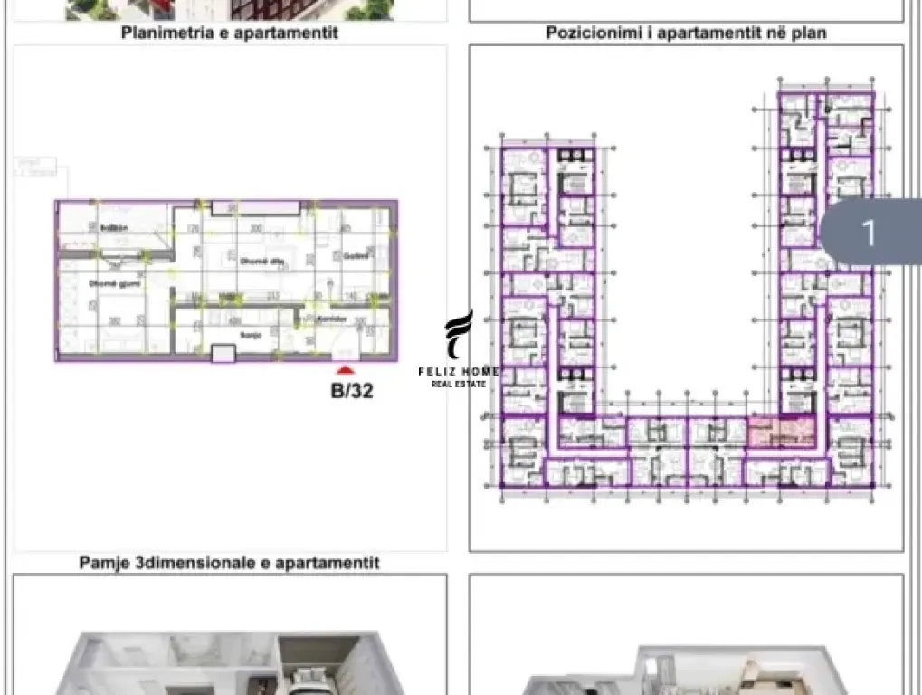 FOR SALE APARTMENT 1+1 KAVAJES STREET 150,000 EURO FH-59236