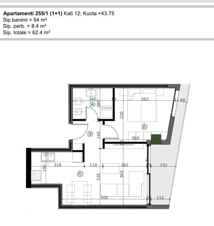 🏢 Shitet Apartament 1+1 në 📍  Kashar, Tiranë💰 Çmimi: 87,500 €