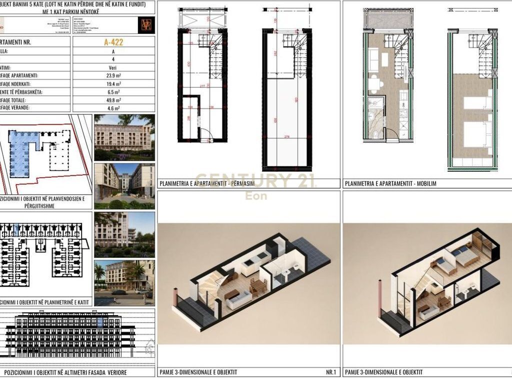 EXCLUZIVE , MUNDESI PAGESE ME KESTE , LOFT ME VERANDE PER SHITJE NE MIDDAL RESIDENCE !