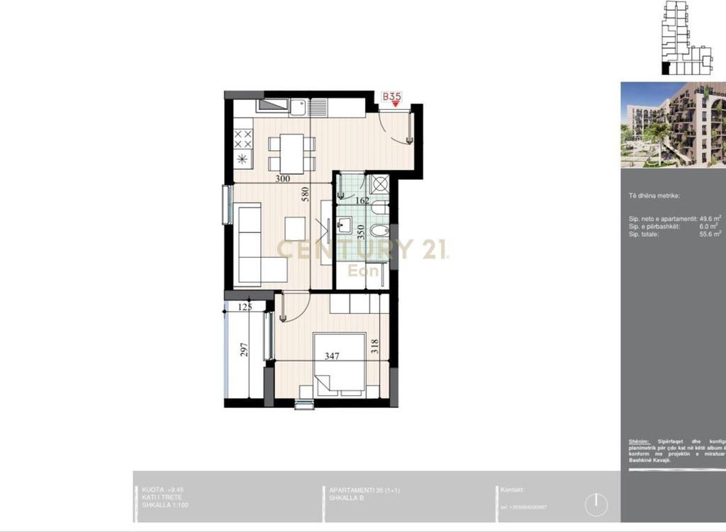 Apartament 1+1 Për Shitje tek Rezidenca Perla E Bregut, Golem !