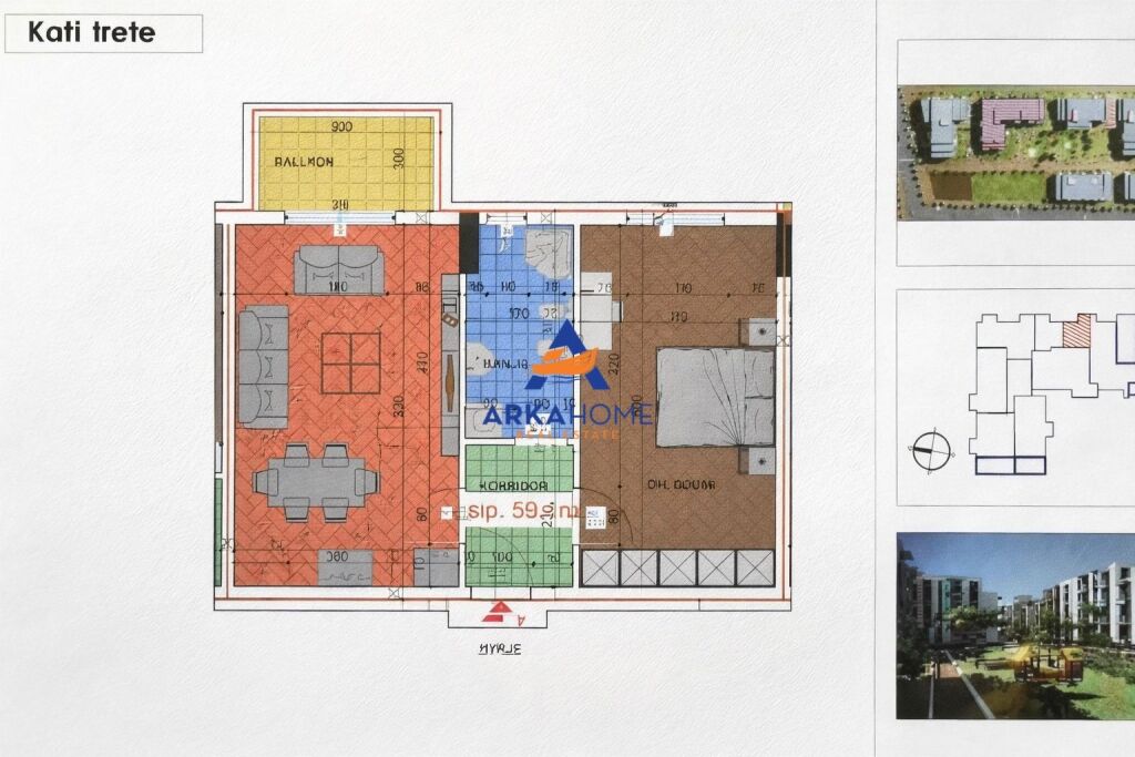 SHITET APARTAMENT 1+1+BALLKON TEK “RESIDENCA KLENSI” 150.000 EURO
