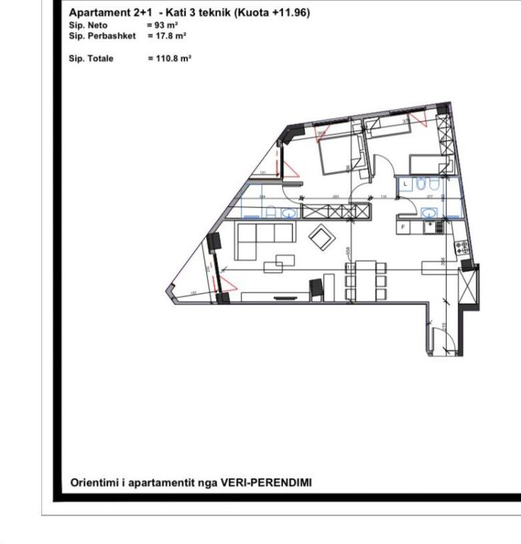 Apartament ne shitje 2+1