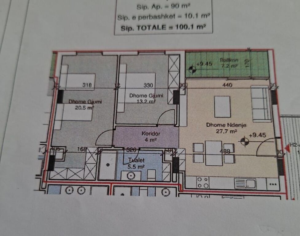 Apartment 2+1+2 for sale, Hamallaj