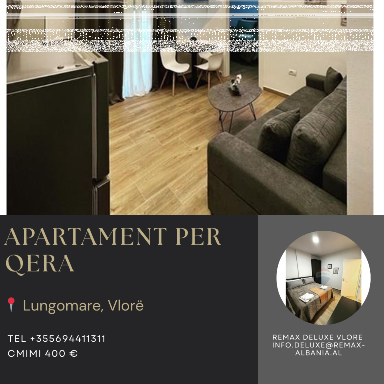 🏡 Apartament 1+1 me Qira – Lungomare, Vlorë